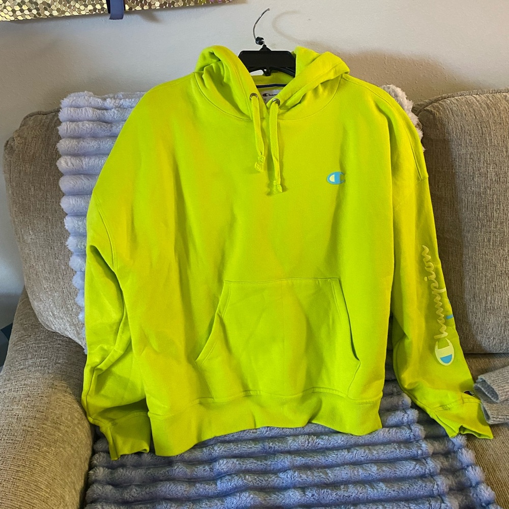 Champion Neon Yellow Hoodie